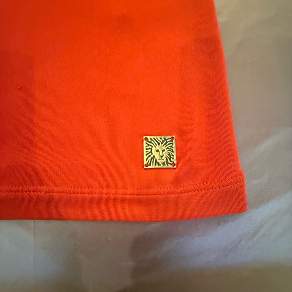 Anne Klein Orange/Red Silk Blend Sleeveless Tank Top Size Medium MSRP $98 - Picture 6 of 8